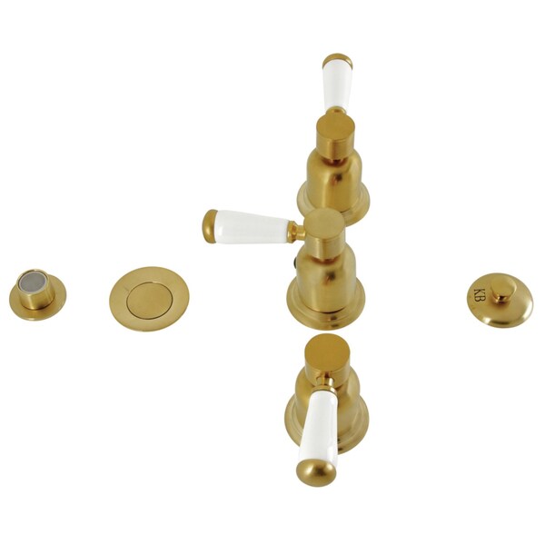 ThreeHandle Bidet Faucet, Brushed Brass